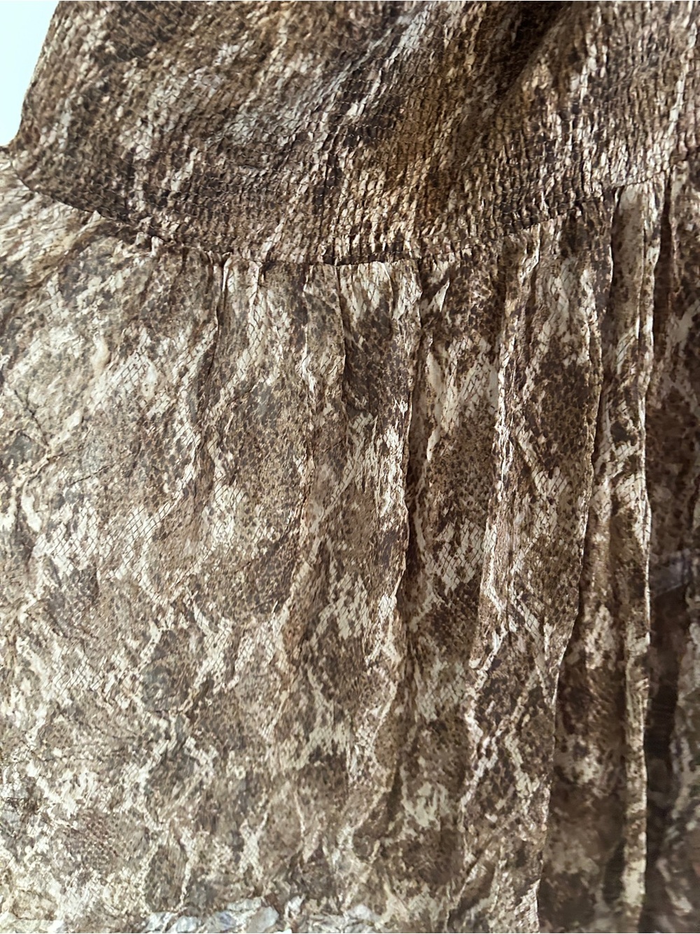 Zara Brown Snake Printed Halter Midi Dress - Picture 7 of 8
